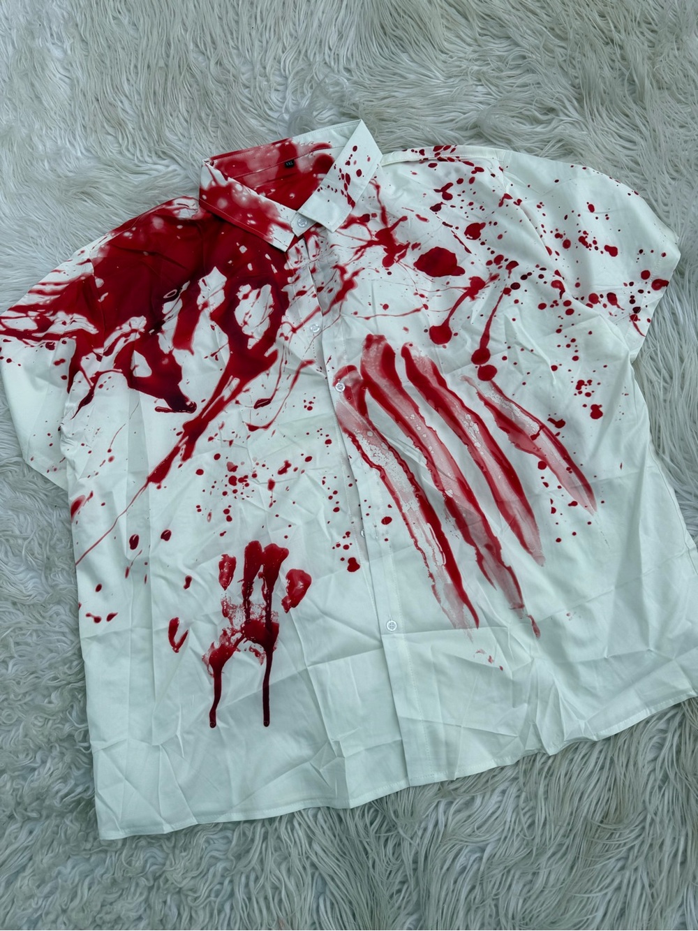 Men’s blood splatter costume shirt (A4)